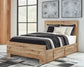 Hyanna  Panel Bed With Storage With Mirrored Dresser