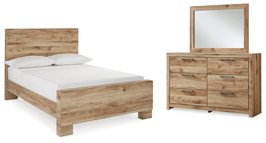 Hyanna  Panel Bed, Dresser And Mirror