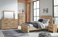 Hyanna  Panel Bed, Dresser And Mirror