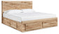 Hyanna  Panel Storage Bed With 1 Under Bed Storage Drawer, Dresser And Mirror