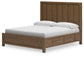 Cabalynn  Panel Bed With Storage With Mirrored Dresser