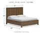 Cabalynn  Panel Bed With Storage With Mirrored Dresser