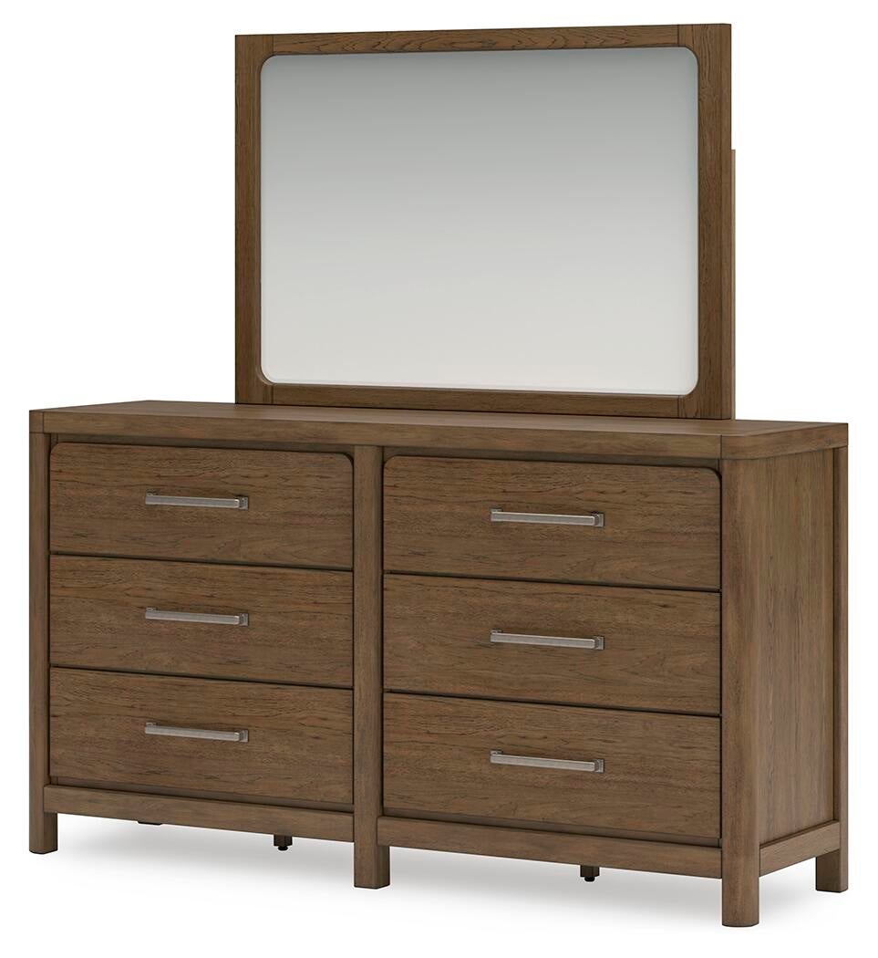 Cabalynn California  Panel Bed With Storage With Mirrored Dresser, Chest And Nightstand