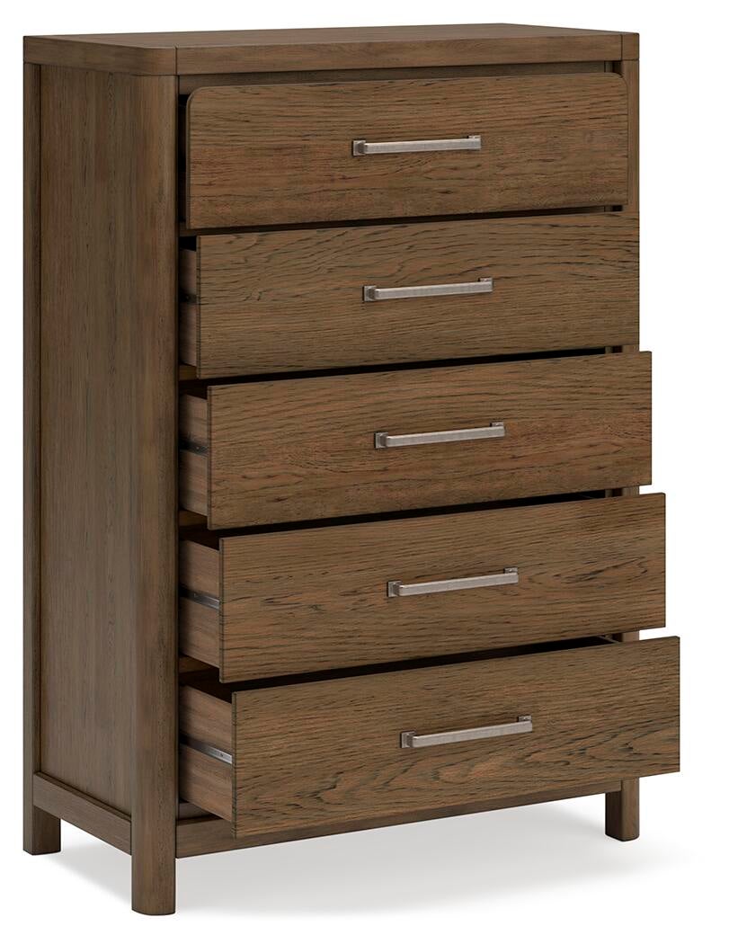 Cabalynn California  Panel Bed With Storage With Mirrored Dresser, Chest And Nightstand