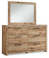 Hyanna  Panel Headboard, Dresser, Mirror And Nightstand