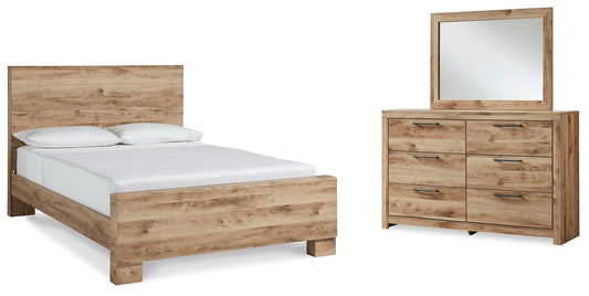 Hyanna  Panel Bed, Dresser And Mirror