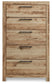 Hyanna  Panel Bed With 2 Side Storage, Dresser, Mirror, Chest And Nightstand