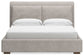 Cabalynn  Upholstered Bed With Mirrored Dresser And Nightstand