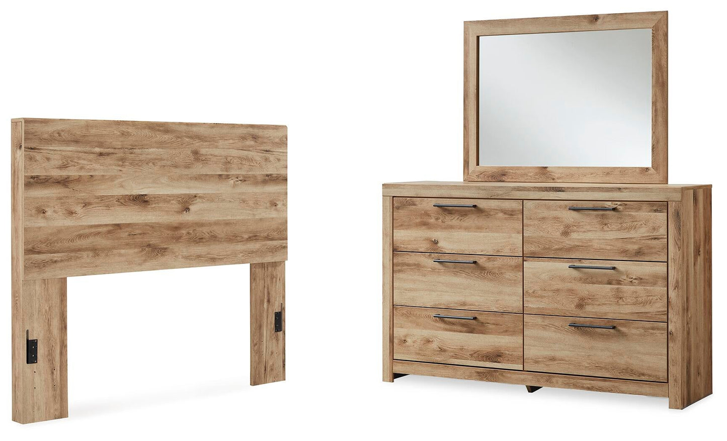 Hyanna  Panel Headboard, Dresser And Mirror