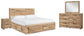 Hyanna  Panel Storage Bed With 2 Under Bed Storage Drawer, Dresser, Mirror And Nightstand