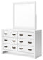 Binterglen  Panel Bed With Mirrored Dresser