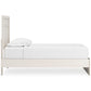 Stelsie  Panel Bed With Mirrored Dresser