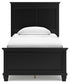 Lanolee  Panel Bed With Mirrored Dresser And Nightstand