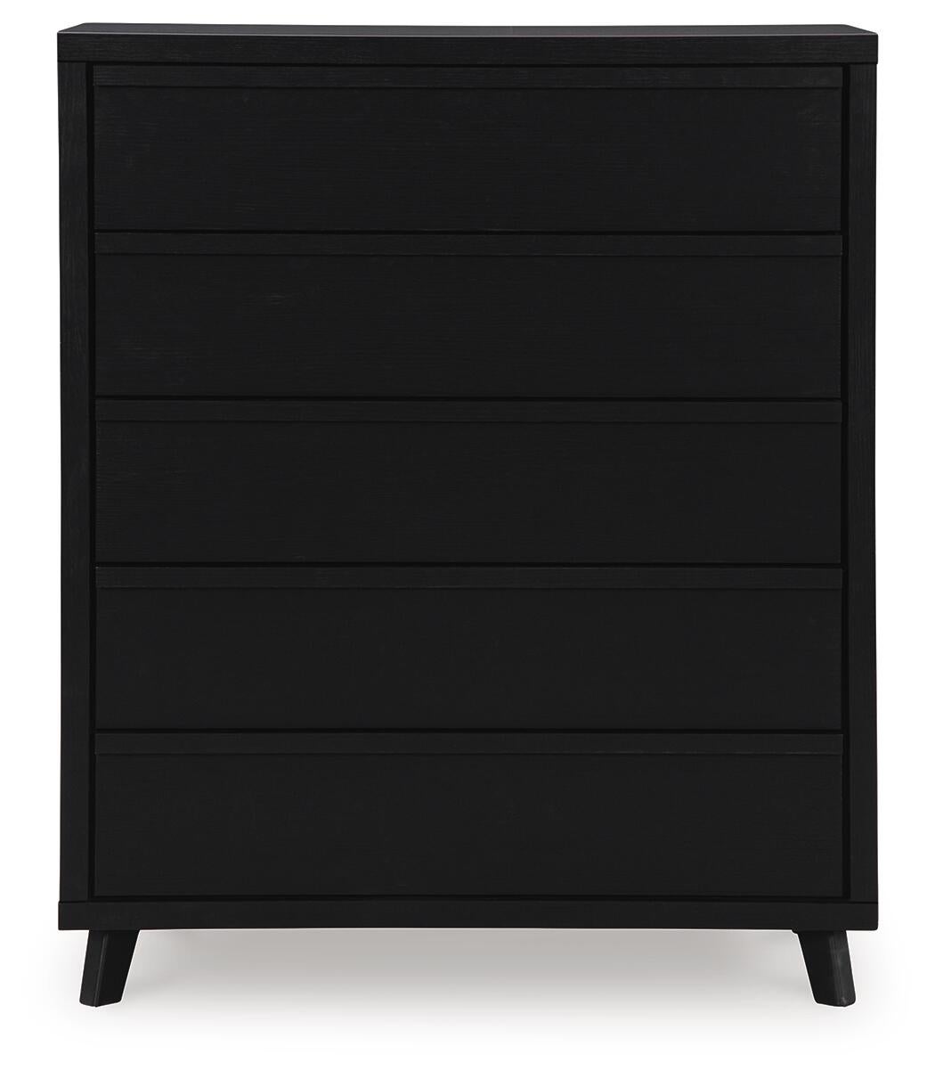 Danziar  Panel Bed, Dresser, Mirror, Chest And Nightstand