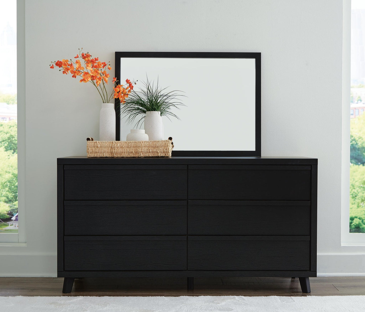 Danziar  Panel Bed, Dresser, Mirror, Chest And Nightstand