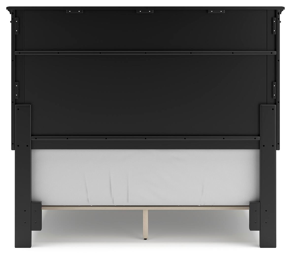 Lanolee  Panel Bed With Mirrored Dresser, Chest And Nightstand