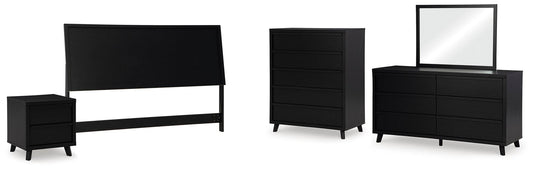 Danziar  Panel Headboard, Dresser, Mirror, Chest And Nightstand