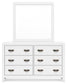 Binterglen California  Panel Bed With Mirrored Dresser And Nightstand