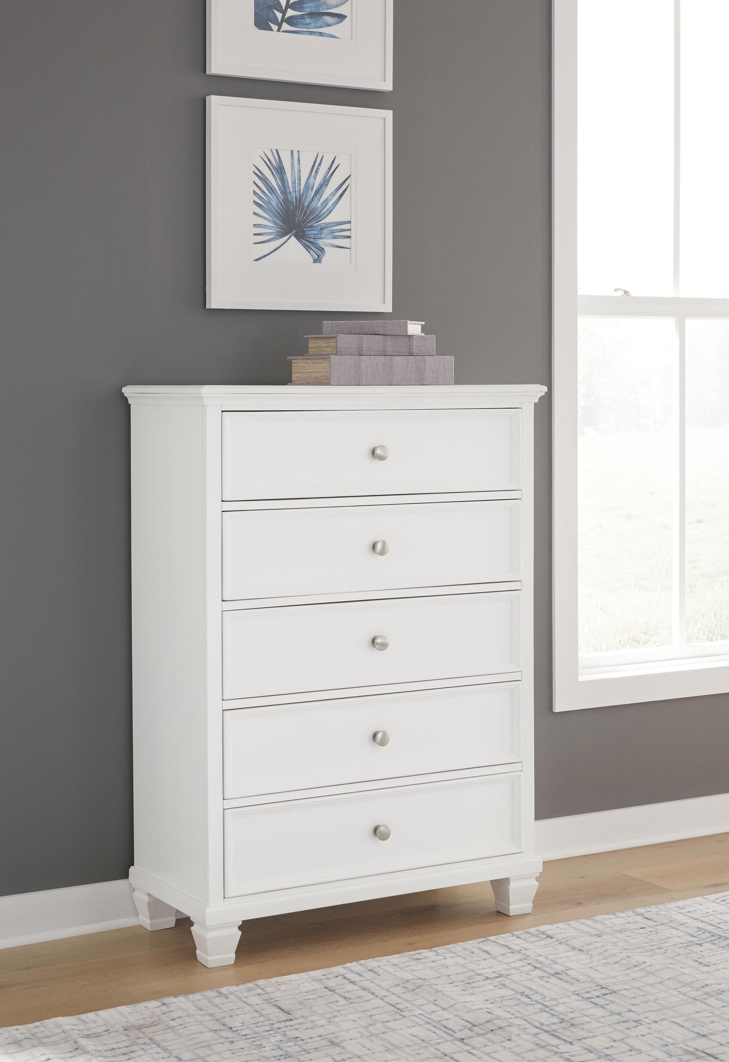 Fortman California  Panel Bed With Mirrored Dresser, Chest And Nightstand