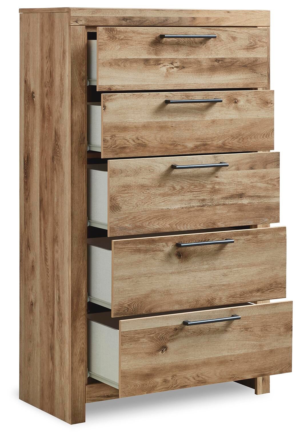Hyanna  Panel Bed, Dresser, Mirror, Chest And Nightstand