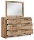 Hyanna  Panel Storage Bed With 1 Under Bed Storage Drawer, Dresser And Mirror