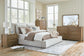 Cabalynn California  Upholstered Bed With Mirrored Dresser, Chest And Nightstand