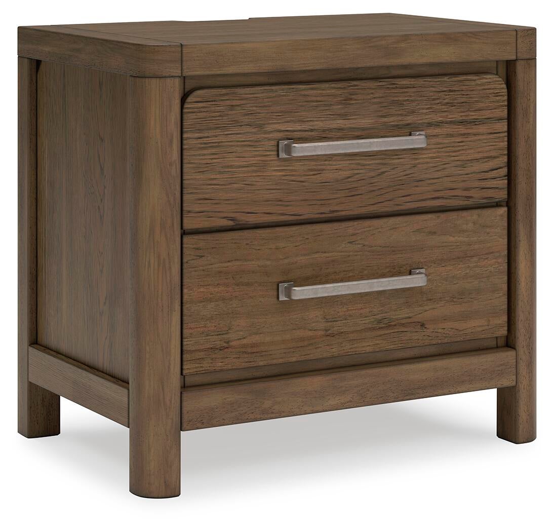 Cabalynn California  Upholstered Bed With Mirrored Dresser, Chest And Nightstand