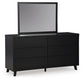 Danziar  Panel Headboard, Dresser, Mirror And Nightstand