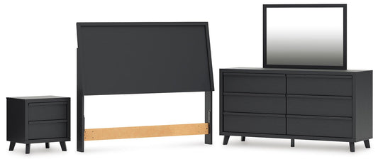 Danziar  Panel Headboard, Dresser, Mirror And Nightstand