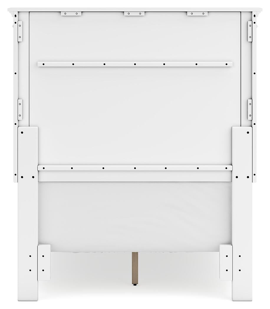 Fortman  Panel Bed With Mirrored Dresser, Chest And Nightstand