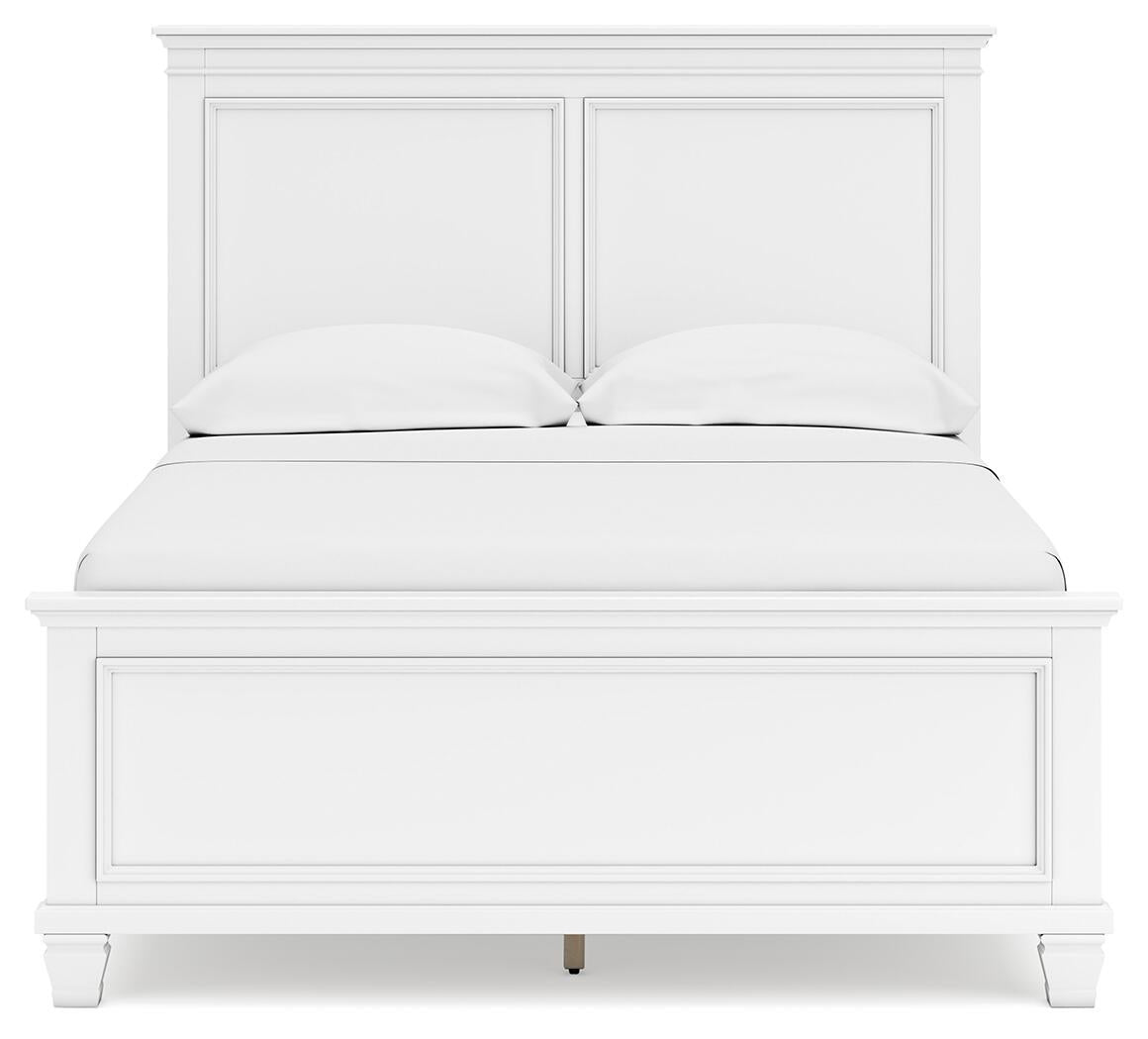 Fortman  Panel Bed With Mirrored Dresser, Chest And Nightstand