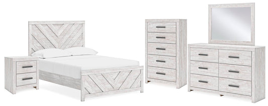 Cayboni  Panel Bed, Dresser, Mirror, Chest And Nightstand