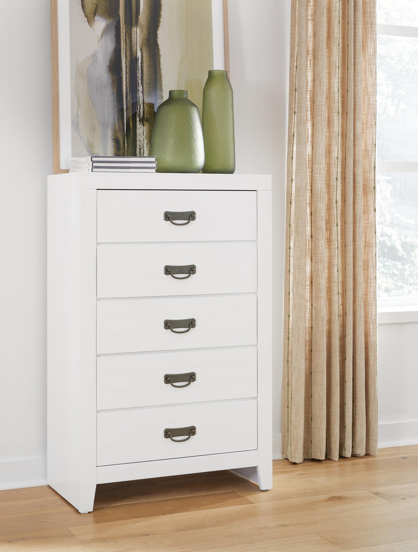 Binterglen  Panel Bed, Dresser, Mirror, Chest And Nightstand