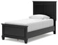 Lanolee  Panel Bed With Mirrored Dresser, Chest And Nightstand
