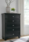 Lanolee  Panel Bed With Mirrored Dresser, Chest And Nightstand