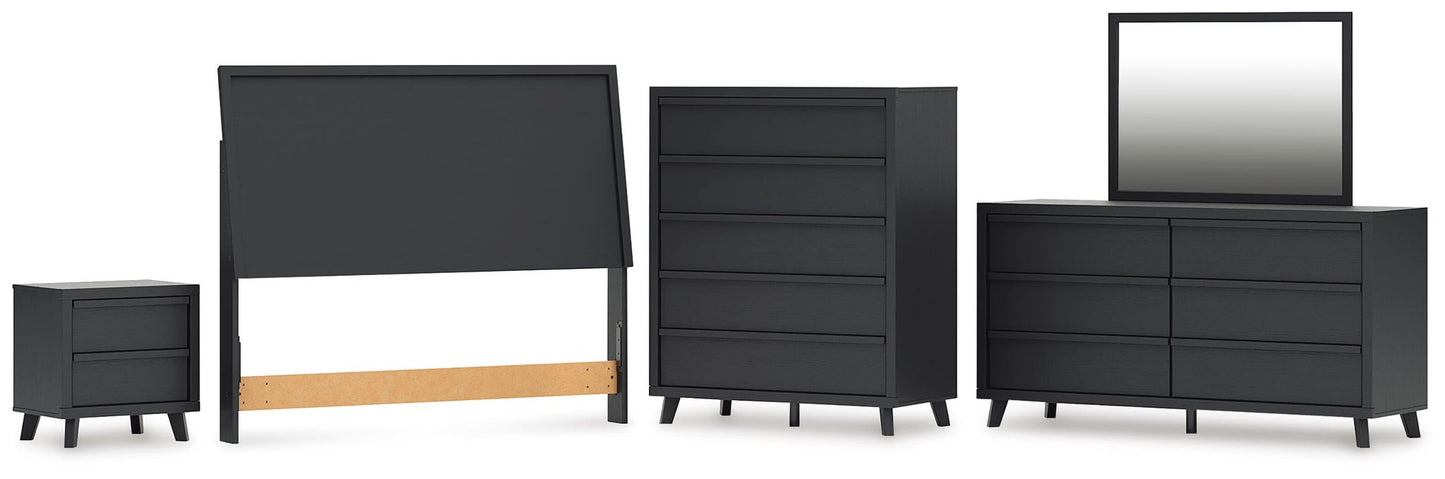Danziar  Panel Headboard, Dresser, Mirror, Chest And Nightstand