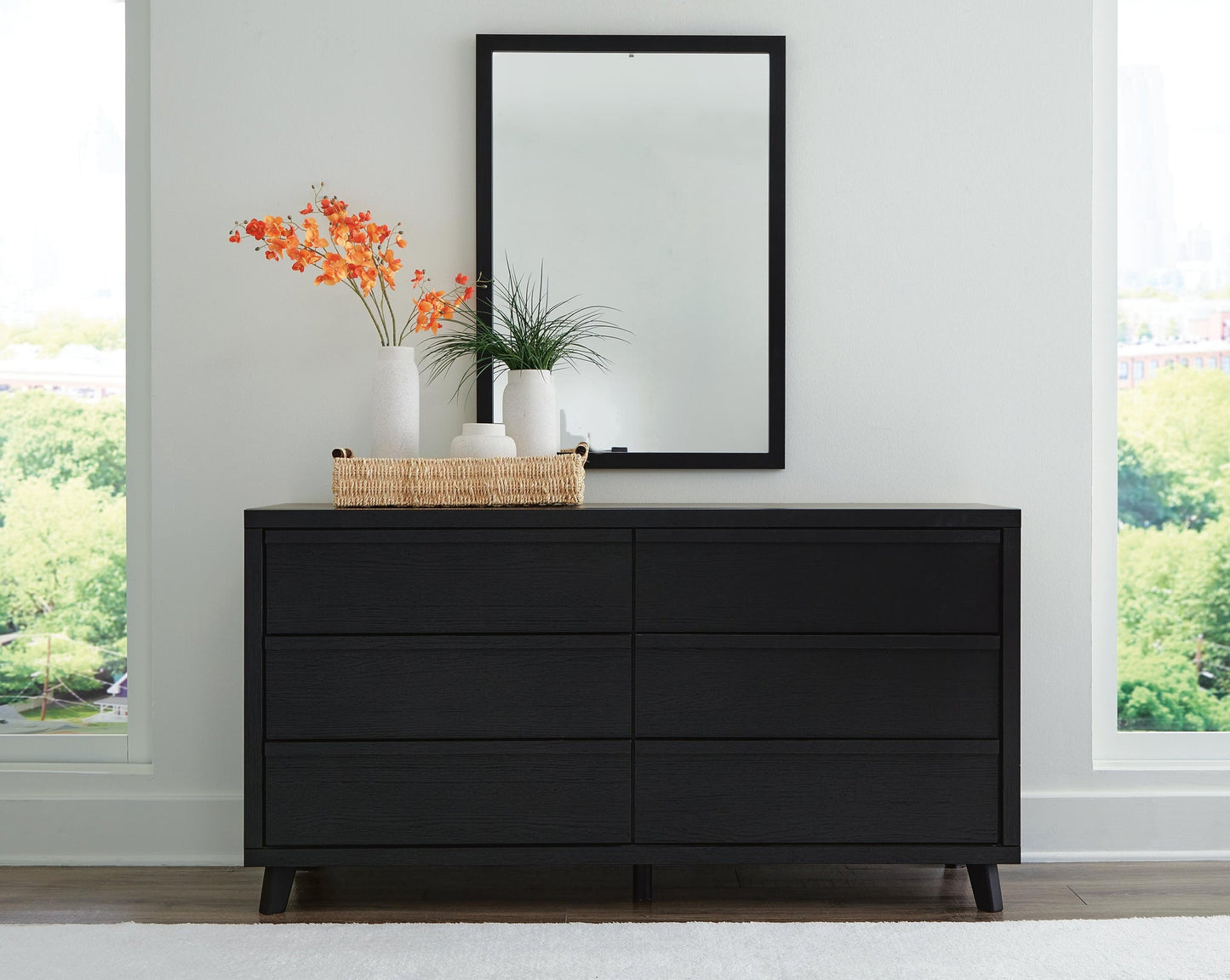 Danziar  Panel Bed, Dresser, Mirror, Chest And Nightstand