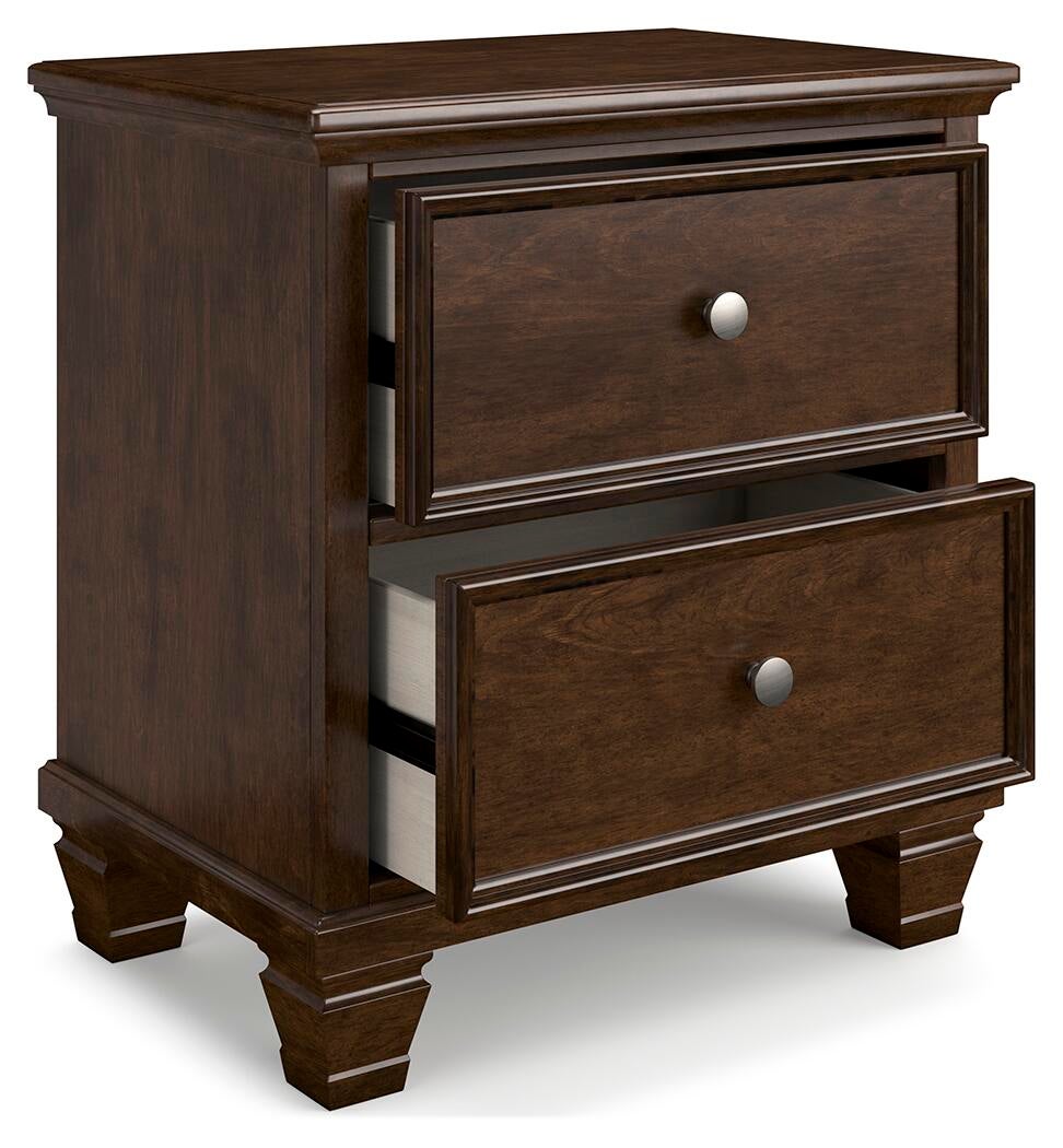 Danabrin  Panel Bed With Mirrored Dresser, Chest And Nightstand