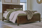Danabrin  Panel Bed With Mirrored Dresser, Chest And Nightstand