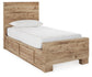 Hyanna  Panel Bed With 1 Side Storage, Dresser, Mirror And Nightstand