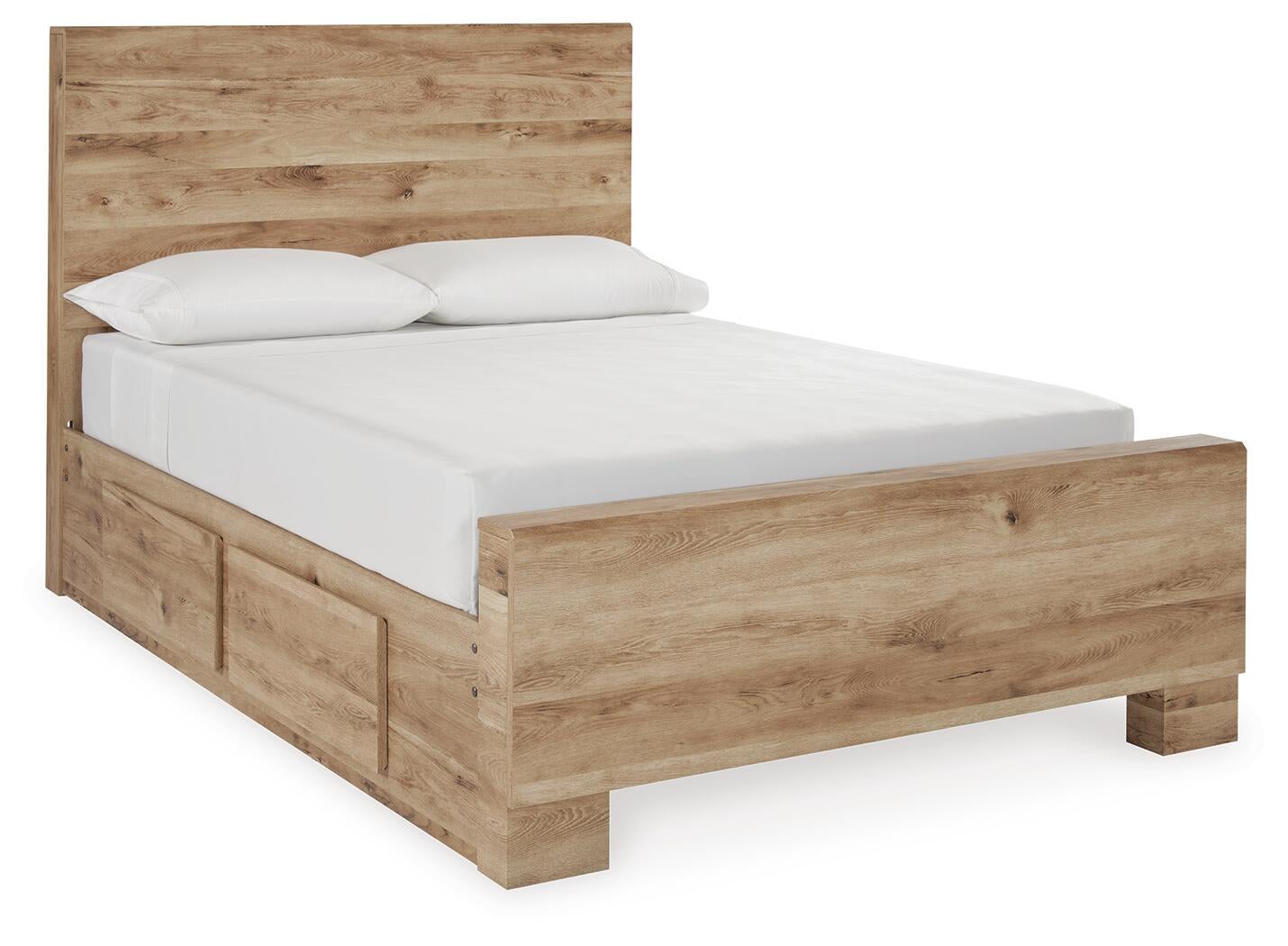 Hyanna  Panel Bed With 1 Side Storage, Dresser, Mirror And Nightstand