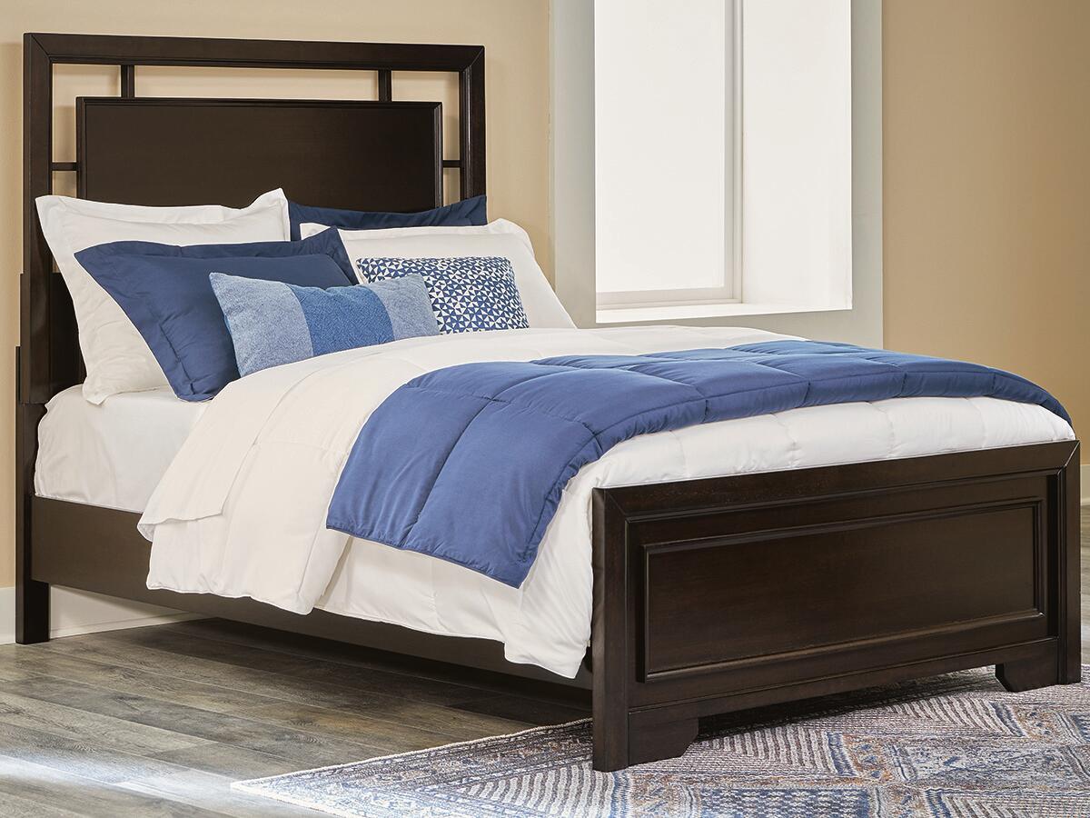 Covetown  Panel Bed, Dresser, Mirror, Chest And Nightstand