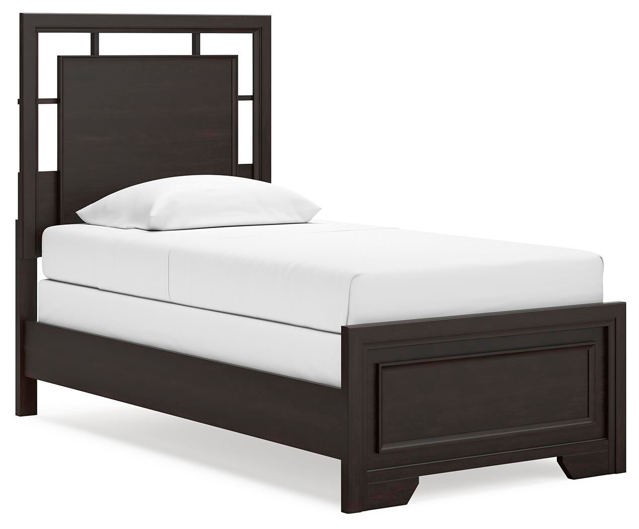 Covetown  Panel Bed, Dresser, Mirror, Chest And Nightstand