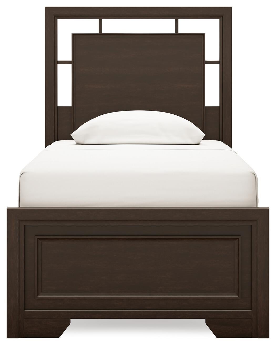 Covetown  Panel Bed, Dresser, Mirror, Chest And Nightstand