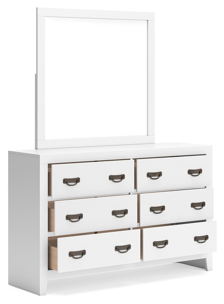 Binterglen  Panel Bed, Dresser, Mirror, Chest And Nightstand