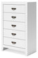 Binterglen  Panel Bed, Dresser, Mirror, Chest And Nightstand
