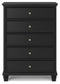 Lanolee California  Panel Bed With Mirrored Dresser, Chest And Nightstand