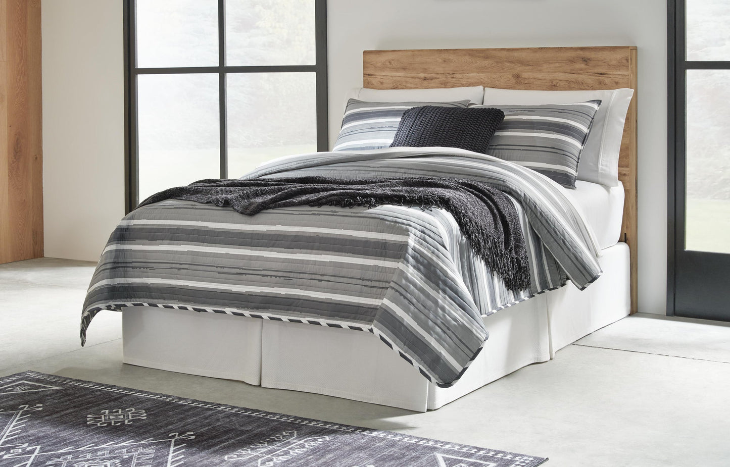 Hyanna  Panel Headboard, Dresser, Mirror And Nightstand