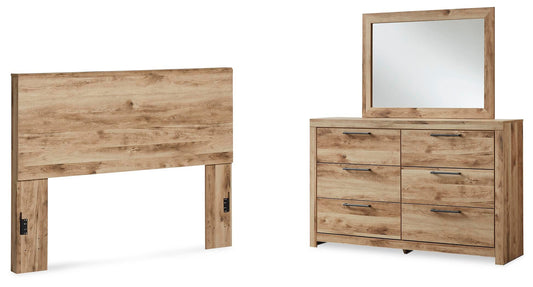 Hyanna  Panel Headboard, Dresser And Mirror