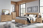 Hyanna  Panel Storage Bed With 2 Under Bed Storage Drawer, Dresser And Mirror